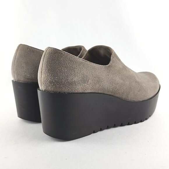 Donald Pliner Women's Cape Wedge Platform Taupe Suede Leather Loafer Size 7.5M - Picture 7 of 15